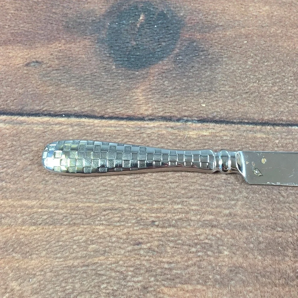 MacKenzie-Childs Checkmate Steak Knife Home OS Silver Good Serrated Checkered